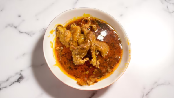 Banga (palmnut concentrate) soup with swallow